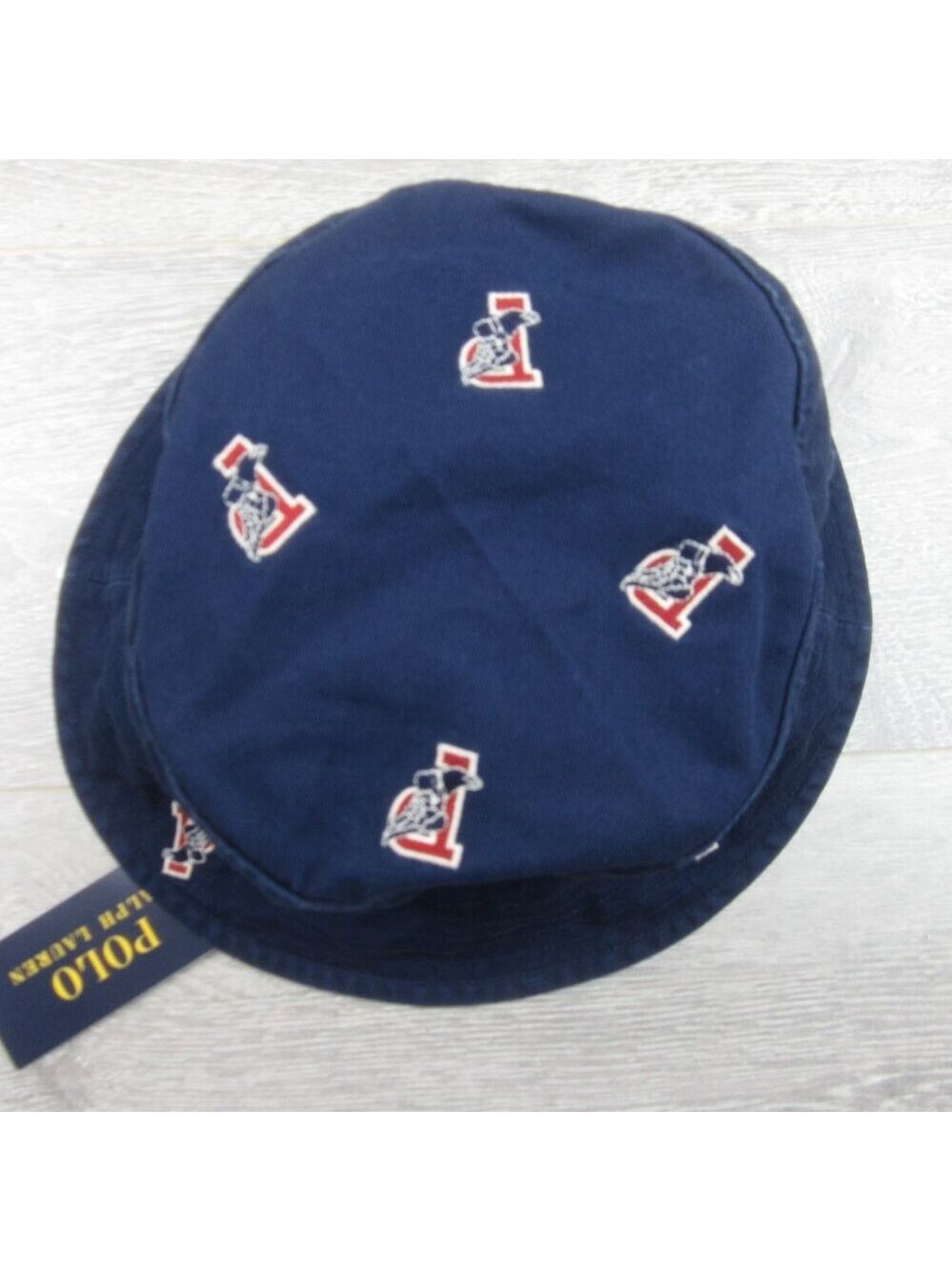 Polo Ralph Lauren Embroidered P-Wing Bucket Hat Adult Size L/XL Navy Blue NEW - Picture 5 of 12